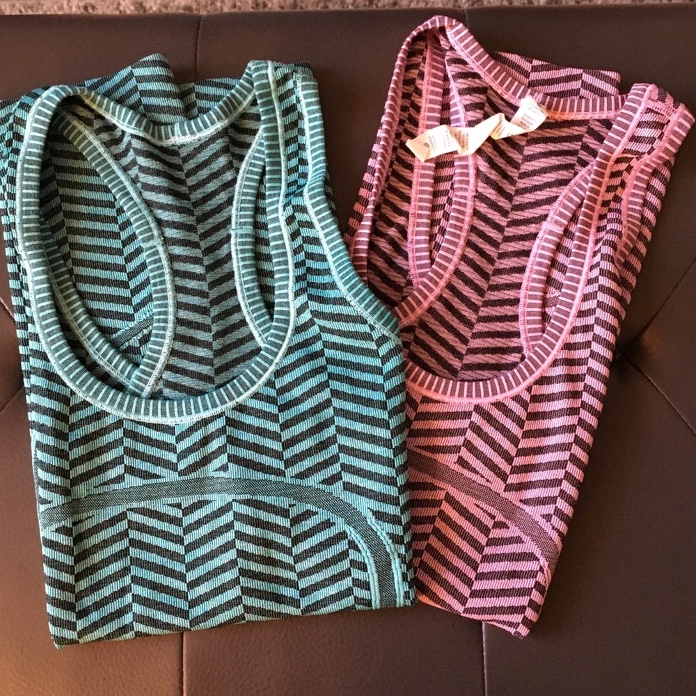 NEW RARE Lululemon Chevron Swiftly Tank Bundle - Picture 6 of 6